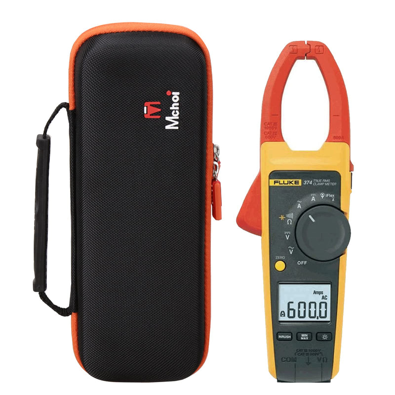 Mchoi Hard Portable Case Compatible with Fluke 374/376 True-RMS AC/DC Clamp Meter,CASE ONLY