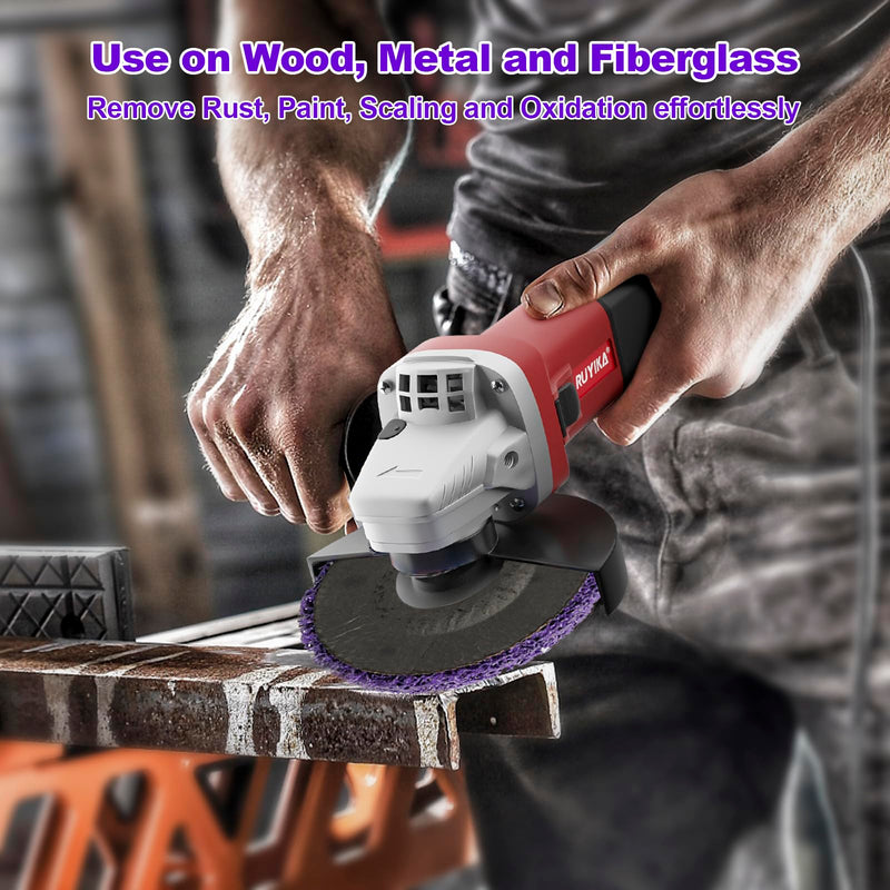 115 mm CSD disc sanding disc, 2 pieces cleaning disc, purple cleaning disc set, coarse cleaning disc, for rust removal, weld seams, remove paint, rust, oxidation
