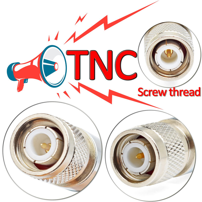 HYS 27Mhz TNC Antenna, Telescopic/Rod 9-Inch to 51-inch HT CB Antenna for President Randy FCC/Randy II FCC Handheld CB Portable Radio