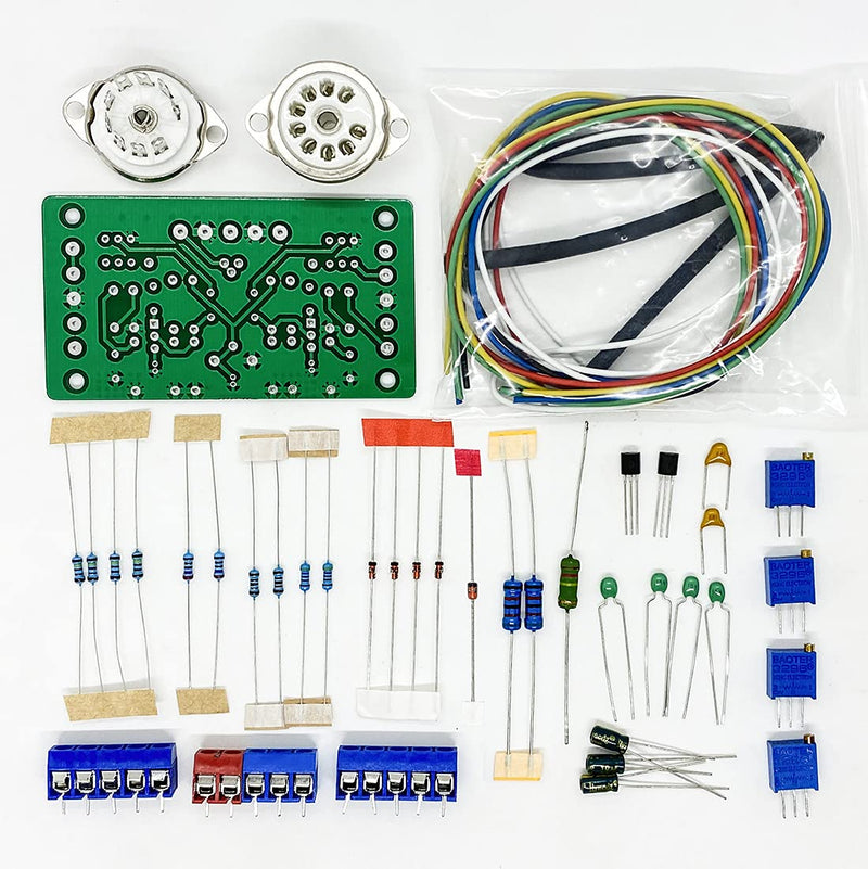 1Set Dual Way Magic Eye 6E2 Tube Audio Level Indicator Module VU Meter Music Spectrum Vacuum Tube Level Indicator Driver Board DIY Kits
