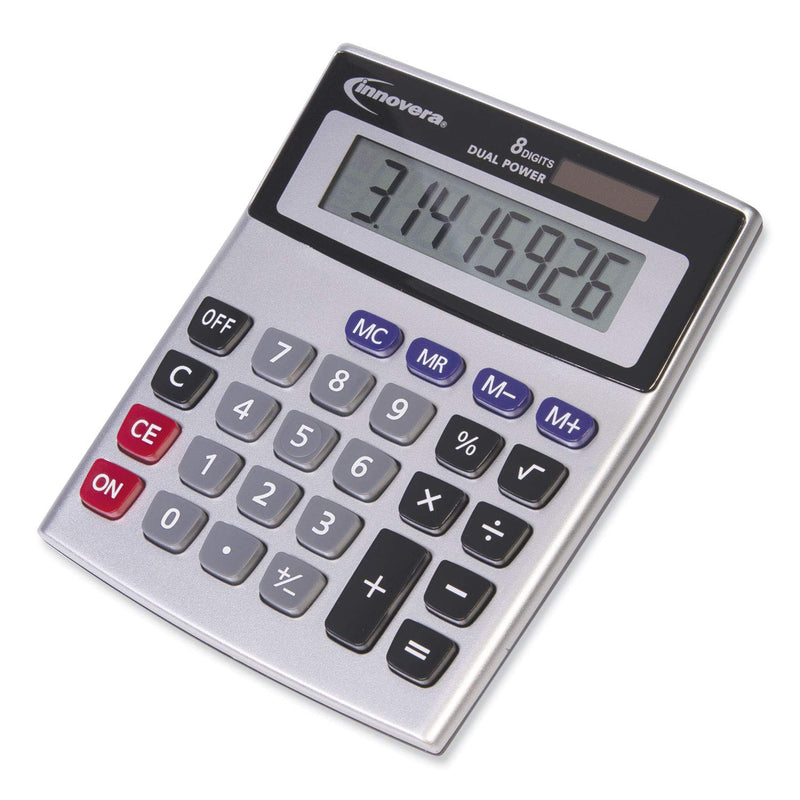 INNOVERA 15927 Portable Minidesk Calculator, 8-Digit LCD