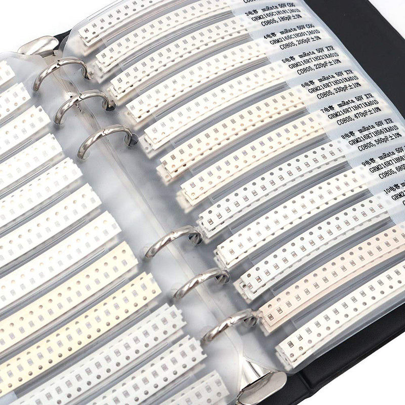 DollaTek Capacitor 0805 (0.5pF-10uF) 92 Value x 50pcs = 4600pcs SMD SMT Capacitor Combined Example Book Kit 0805 Capacitor