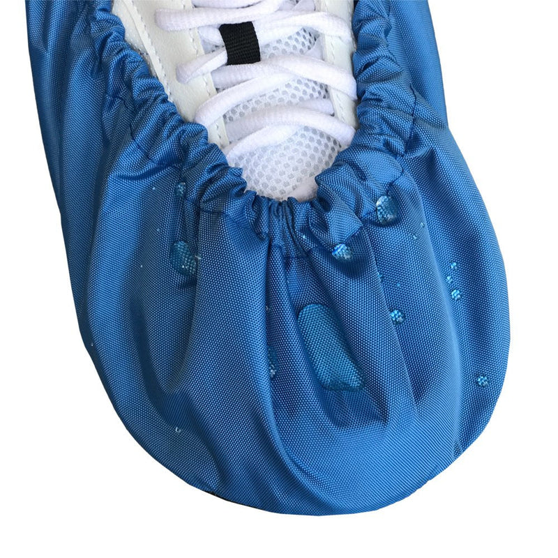 MyShoeCovers Premium Reusable Shoe and Boot Covers for Contractors - 1 Pair, Blue, Large