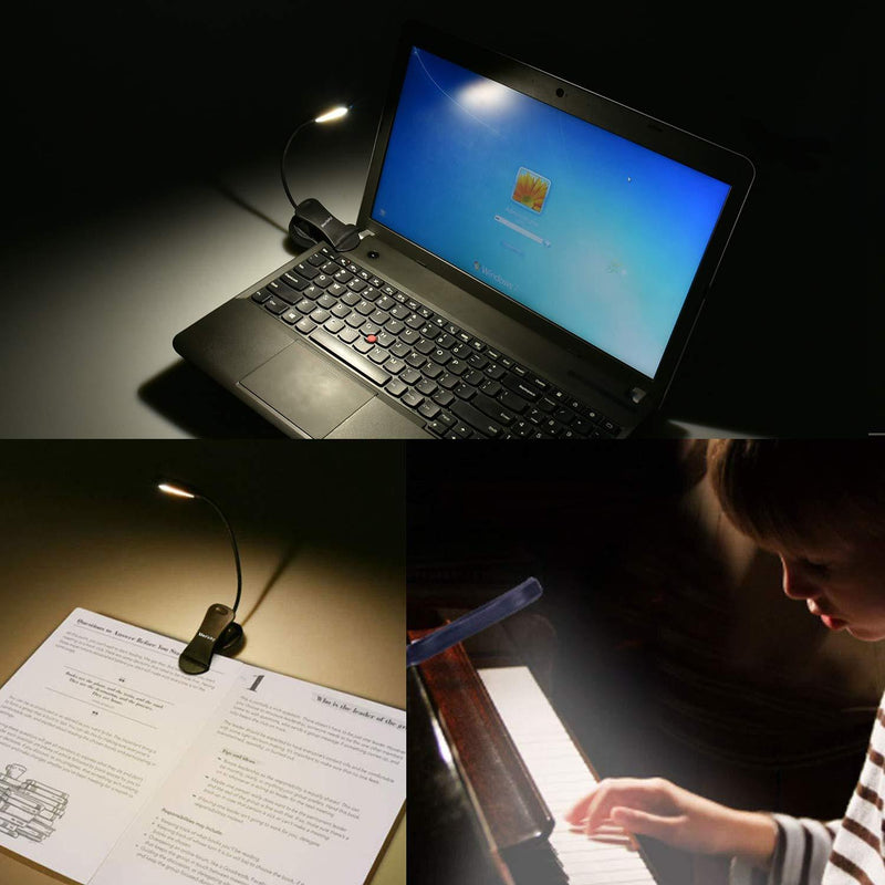 Rechargeable Book Light, Merisky LED Clip on Reading Light for Book in Bed, 3 Color × 3 Brightness, Up to 60 Hours Eye Care Reading, Warm & White, Perfect for Kids, Bed Headboard & Travel