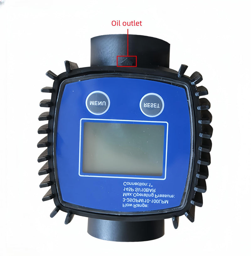 Flow meter digital display, high precision water diesel flow meter, flow meter for diesel petrol urea chemical liquids water oil, 1 inch internal thread, 5-120 liters/minute