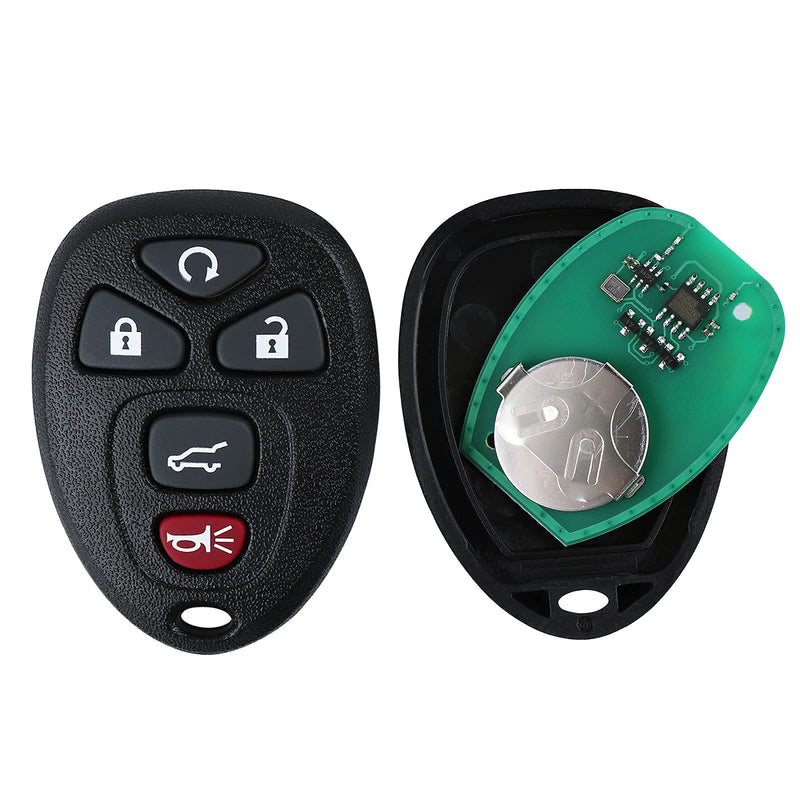 Remote Key Fob Control Replacement for 07-2016 GMC Acadia Yukon,07-2014 Chevy Tahoe Suburban Cadillac Escalade,09-2017 Chevrolet Traverse Buick Enclave(OUC60270, OUC60221) 5btn 2 Pack 5-btn x2