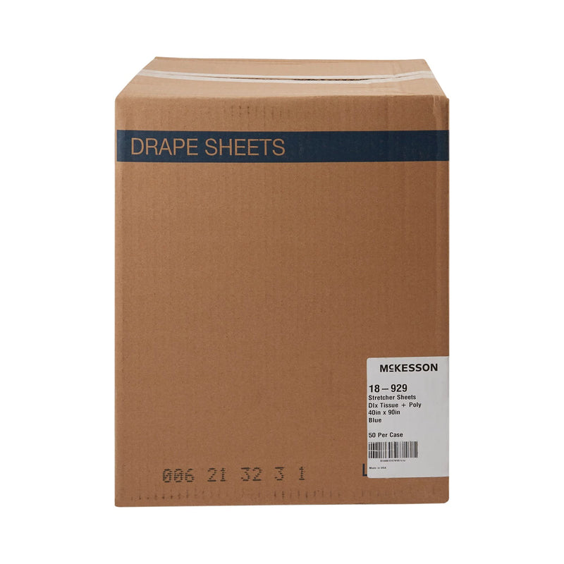 McKesson Disposable Stretcher Sheet Blue 50 per Case