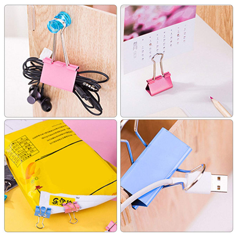 Binder Clips, 100PCS Binder Clips Assorted Sizes [2021 Upgrade] Large, Medium, Mini Binder Clips Combination, can use for Office, Home, School