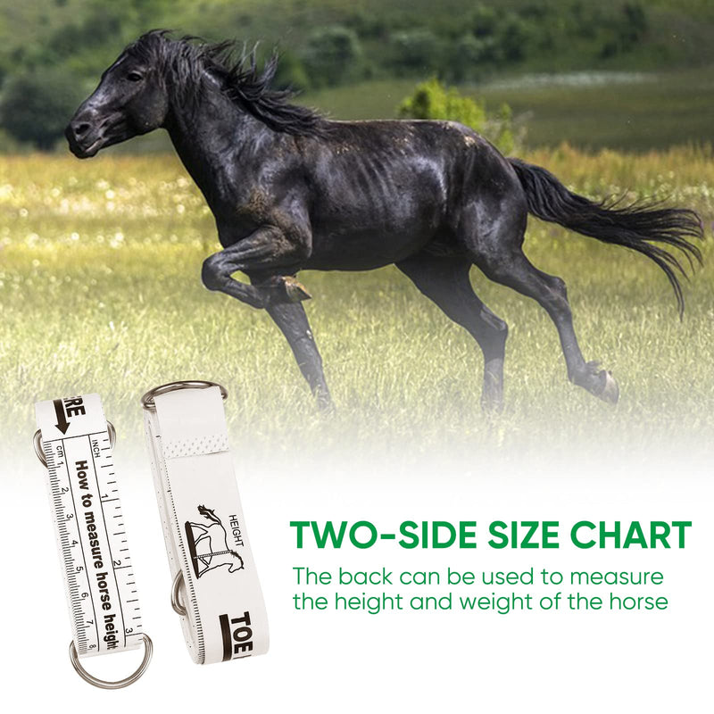 Horse Measuring Tape for Height and Weight Multifunctional Horse Weight Tape Portable PVC Weight Tape Measure for Horses, 8.2 Feet Long