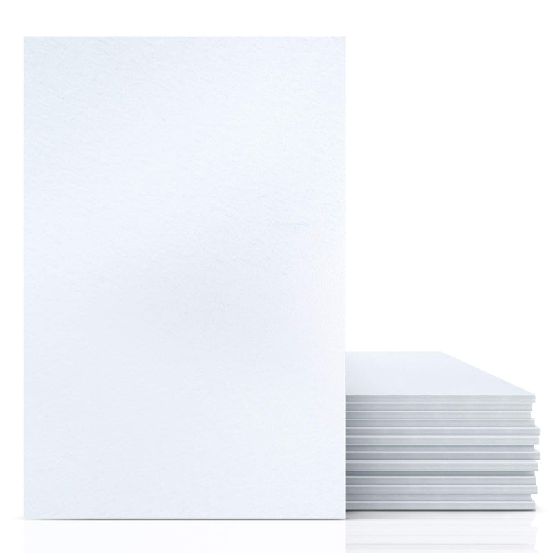 Excelsis Design, Pack of 15, Foam Boards (Acid-Free), 11.7x16.5 Inches (Many Sizes Available), 1/8 Inch Thick Mat, White with White Core (Foam Core Backing Boards, Double-Sided Sheets)