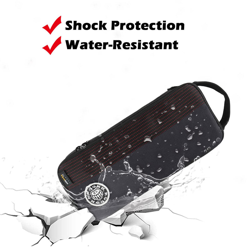 Rough Enough Small Tool Bag Portable Tool Box EDC Pouch Organizer with Handle, 12 Inch, Black, Cordura, Padded Water Resistant Base