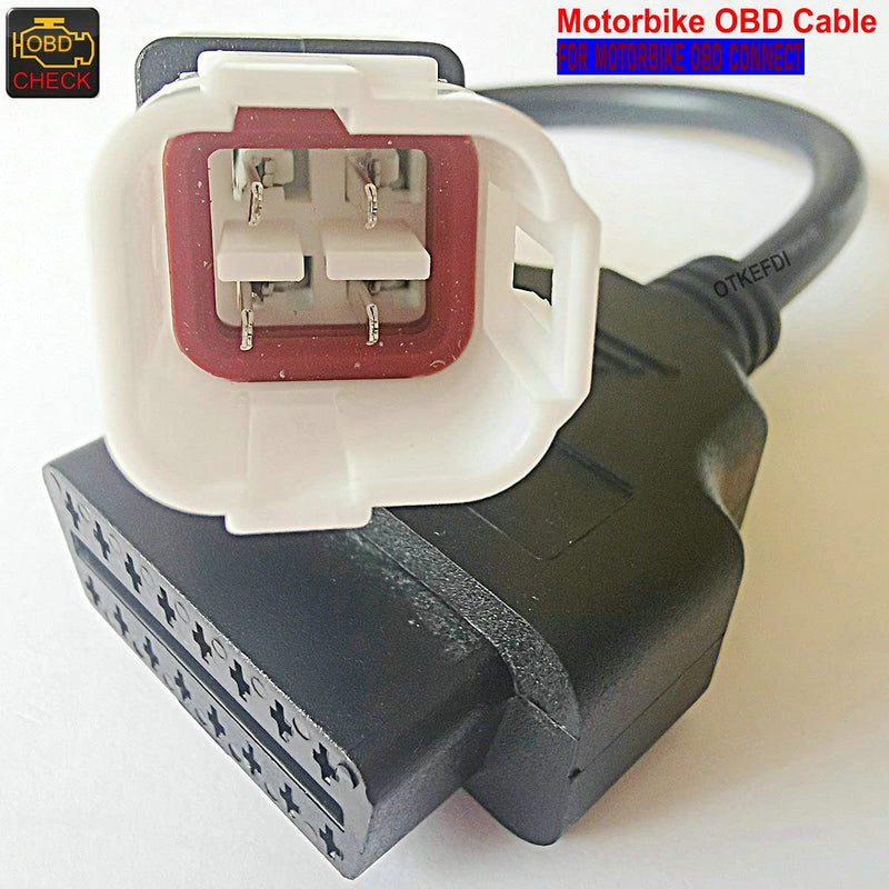 OTKEFDI Motorcycle 4pin OBD Diagnostic CANBUS Cable for Yama Motorbike