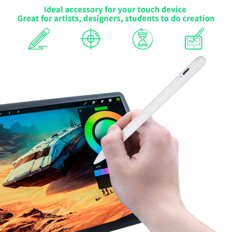 Active Stylus Pen for Samsung Galaxy S10e,Electronic Pencil Compatible with Samsung Galaxy S10e Stylus,Capacitive Type-C Rechargeable Pens Good for Note-Taking and Sketching,White