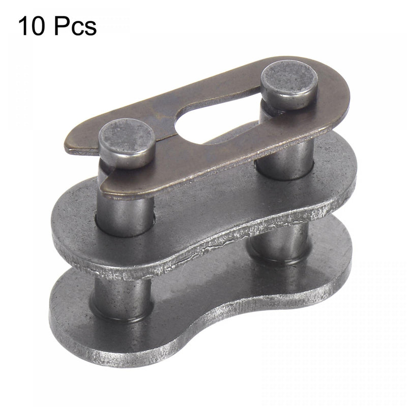 uxcell 10Pcs #40 Chain Master Connector Link Roller, 1/2" Pitch Carbon Steel, Standard Connecting Split Links for 08A Chain