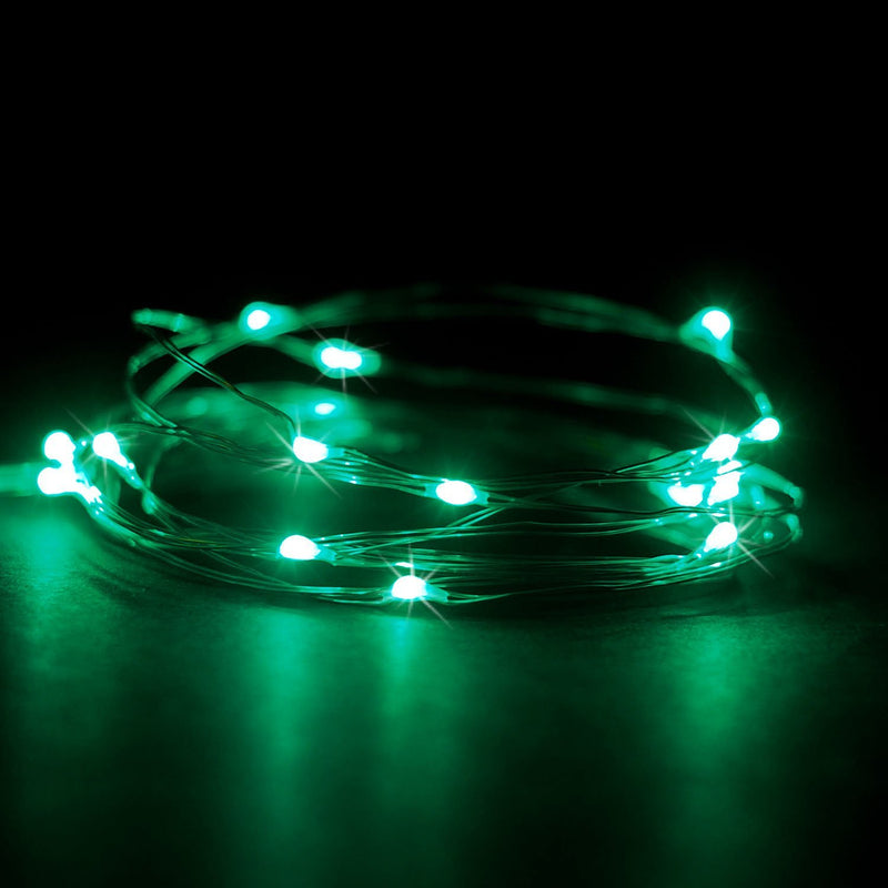 RTGS Products 30 LEDs Lights Indoor and Outdoor 9.5 FEET String Lights, Fairy Lights Battery Powered for Patio, Bedroom, Holiday Decor, etc (Green) Green