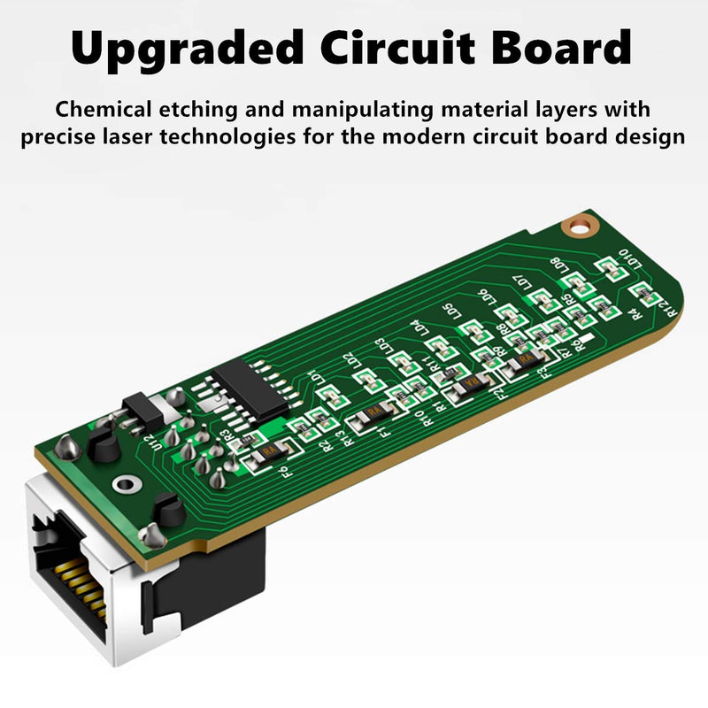 Yankok [Network Cable Tester] for 10Base-T, 10Base-2 Ethernet, RJ11/RJ12/RJ45 Modular Cables, 258A, TIA-568A/568B and Token Ring Cables (with 2x RJ-45-to-BNC Adapter, 1x BNC Connector, 1x Carry Pouch) RJ45 & COAX (Black)