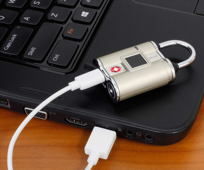 Aluratek Bio-Key TouchLock TSA Approved All Weather Keyless Bio-Lock with Fingerprint Recognition - Touchscreen (ATLTSAF)