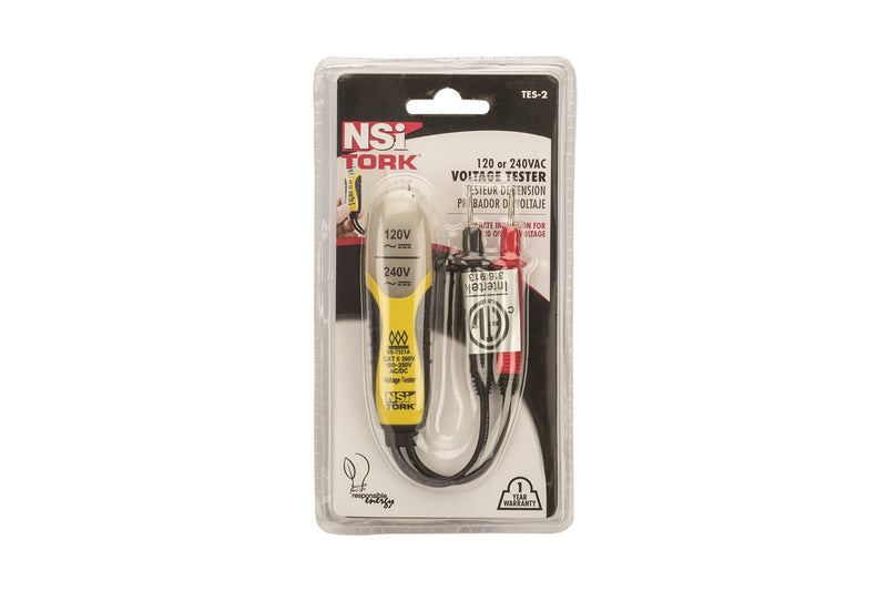 NSi Industries TES-2 Voltage Tester, 120 or 240 VAC