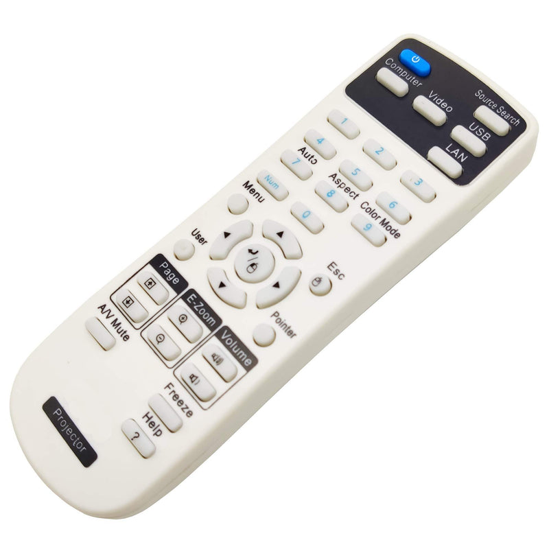 INTECHING 1566090 Projector Remote Control for Epson EB-1980WU, EB-1985WU, PowerLite 1751/ 1761W/ 1771W/ 1776W/ 1930/1935/ 1940W/ 1945W/ 1950/1955/ 1960/1965/ 1975W/ 1980WU/ 1985WU, Pro Cinema 1985