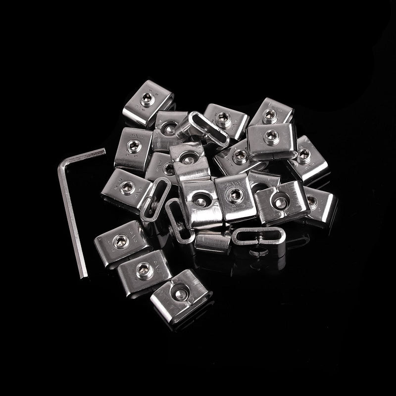 304 Stainless Steel Ear-Lokt Buckle, 3/4'' Width Screw Buckles for Banding & Strapping, Pack of 25 3/4"