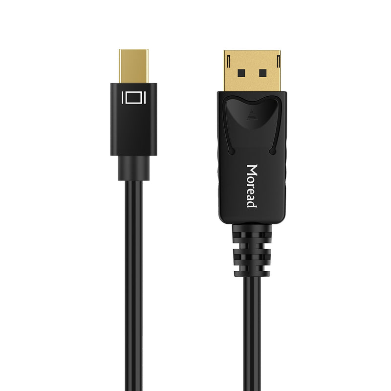 Moread Mini DisplayPort to DisplayPort Cable, 6 Feet, Gold-Plated DisplayPort to Mini DisplayPort (4K@60Hz, 2K@144Hz) Mini DP to DP Display Cable - Black 1