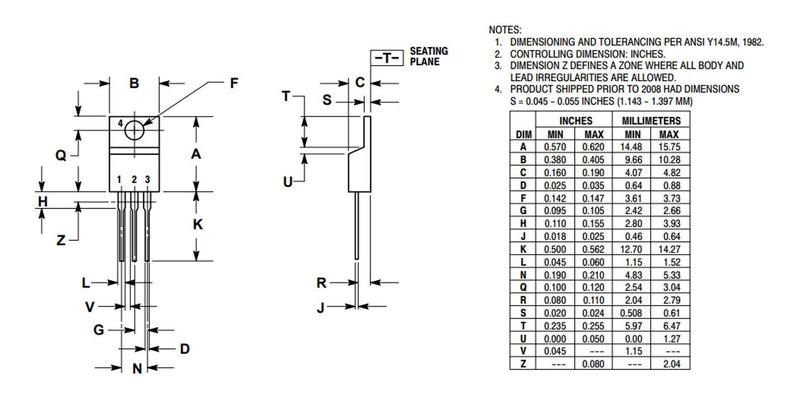 Bridgold 20pcs LM317T LM317 Adjustable Positive Voltage Regulator in TO-220 IC chip 1.2V to 37V 1.5A