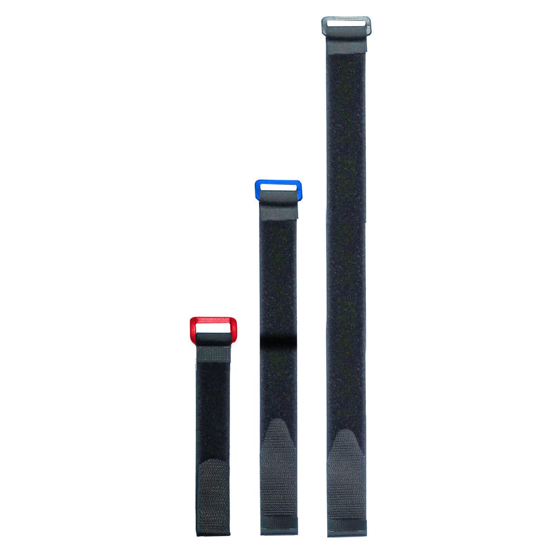 VELCRO Brand VEL-30794-AMS Elastic Cinch Straps with Buckle | 6pc Variety Pack 8"-15"-30"| Stretchable to Snugly Fasten Power Cords, Lumber, Bicycles, Sleeping Bags, Outdoor Umbrellas, More | Black 6PK Variety 8"-15"-30"