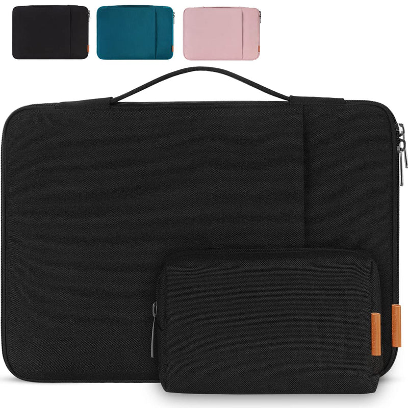 DOMISO 17.3 inch Laptop Sleeve Case Water Resistant Shockproof Protective Computer Bag for 17.3" Notebook/HP Pavilion Envy 17/Dell/Lenovo IdeaPad/LG Gram/MSI/ASUS with Accesory Bag,Black 17-17.3 inch Black