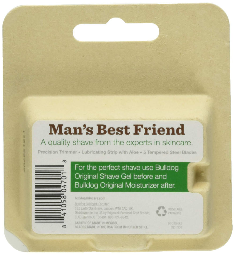 Bulldog Mens Skincare and Grooming Original Razor Blades Refills for Men, 4 Count 4 Count Refills
