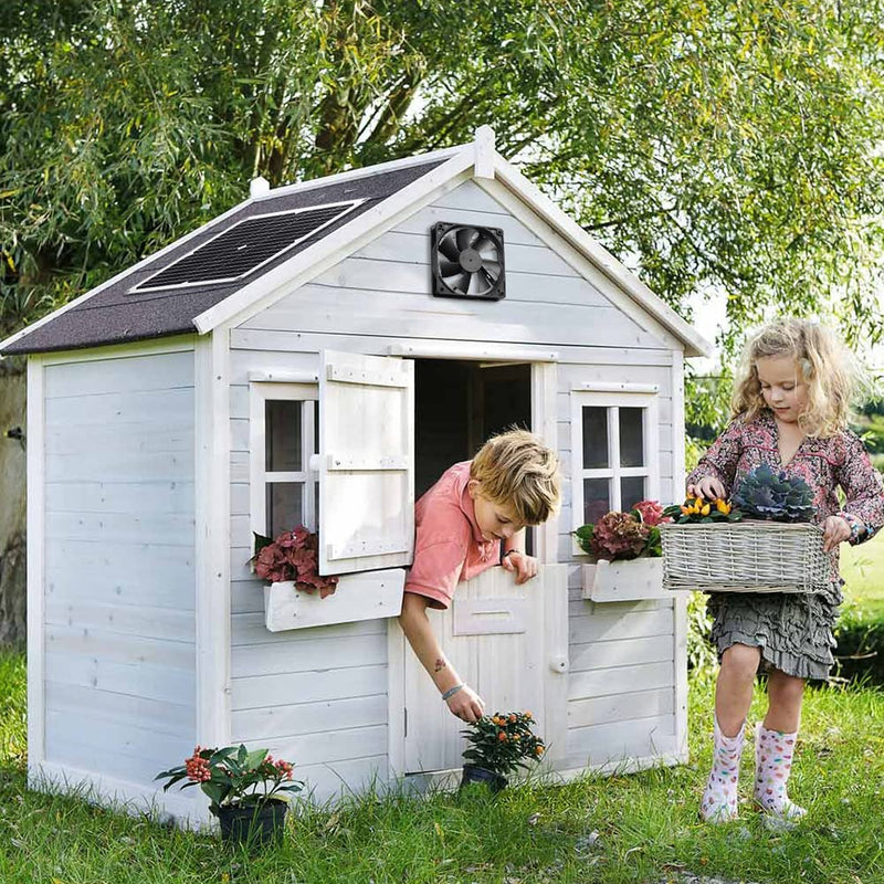 SUNYIMA Solar Panel Fan Kit, 12W Weatherproof with DC Fan for Small Chicken Coops, Greenhouses, Sheds, Pet Houses, Window Exhaust