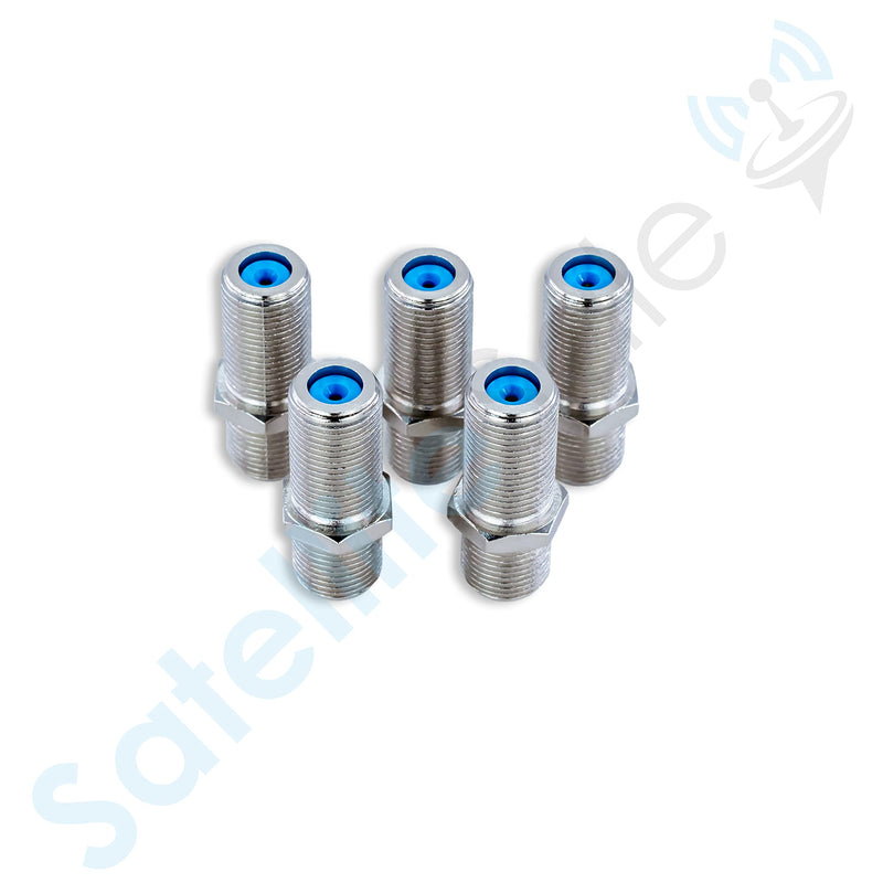 SatelliteSale High-Frequency F81 Coaxial Barrel Connectors Female to Female F-Type 3Ghz Adapter Coupler (Pack of 10 pcs) Pack of 10