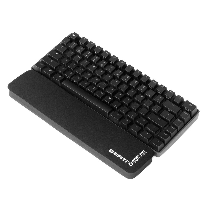 GRIFITI Fat Wrist Pad 17 x 2.75 x 0.75 Inch Black is a Thinner Wrist Rest for Standard Keyboards and Mechanical Keyboards Black Nylon Surface