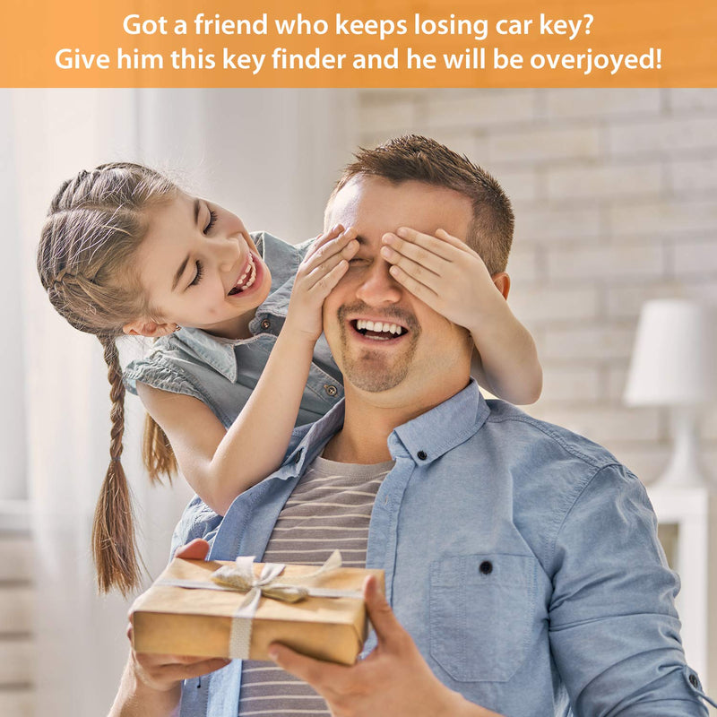 Key Finder, Esky 80dB RF Item Locator with 131ft Working Range, Wireless Key Tracker with 1 Transmitter and 4 Receivers for Finding Wallet, Remote, Pet and Passport, Receiver' Batteries Included