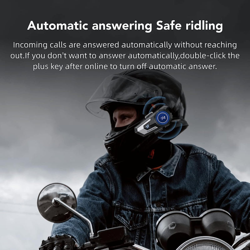 Khptop Motorcycle Helmet Bluetooth Headset,Sking Earphone,CVC Noise Cancellation Stereo Music Automatic answering,90 Hours Playing time High Sound Ultra-Thin Headset（Red） Red