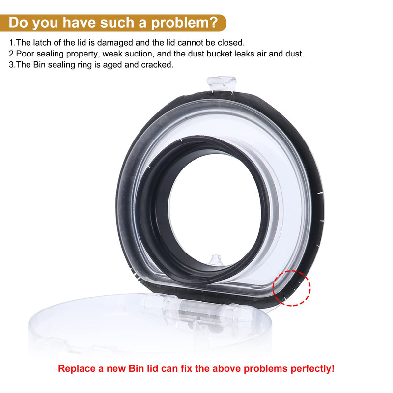 Dust Bin Base Lid Cover Replacement for Dyson V10 SV12 V11 SV14 SV15 Vacuum Cleaner Bin Assembly/Dirt Cup Lid/Dust Bucket Cover/Clear Bin Cover/Dust Box Lid/Dust Collector/Dust Bin Bottom Cap
