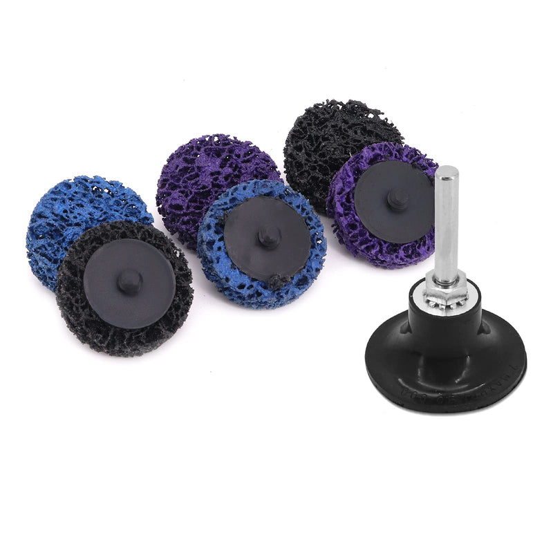 Yuhtech sanding disc set, 46 pieces 2 inch 50 mm serrated disc cleaning disc set sanding discs flap discs