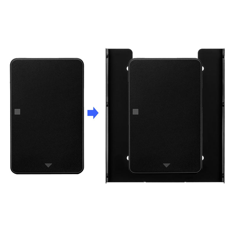 SSD Mounting Bracket, NC XQIN SSD Bracket 2.5 to 3.5 Adapter SSD HDD Metal Mounting Bracket Adapter Hard Drive Holder for PC SSD (2 Pack) black