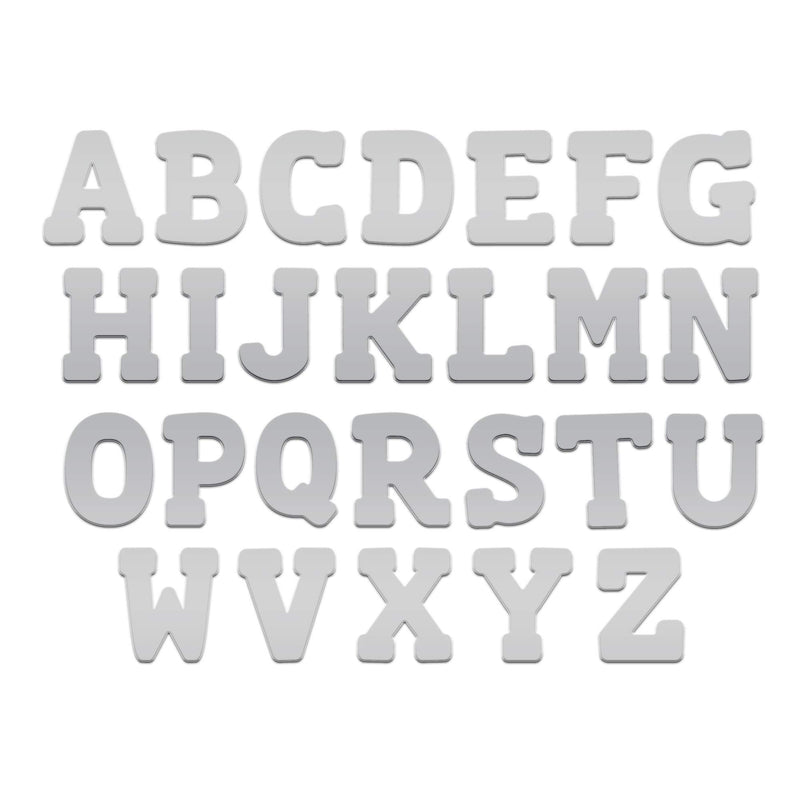 ArtSkills Jumbo Foil 4" Silver Poster Letters Plus Glue Stick, 52- Letters (PA-2052) Silver Foil 4"