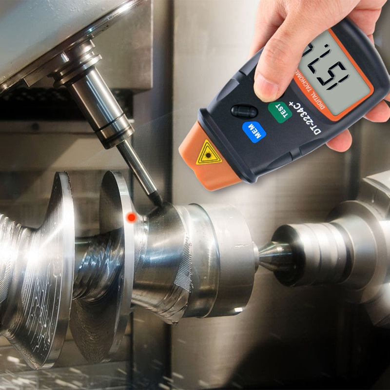 AGPtek® Professional Digital Laser Photo Tachometer Non Contact RPM Tach DT-2234C+