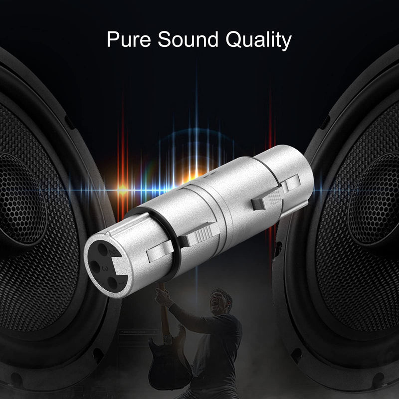 XLR Female to Female, CableCreation XLR 3 Pin Female to 3 Pin Female Microphone Line Adapter [1-Pack] F-F