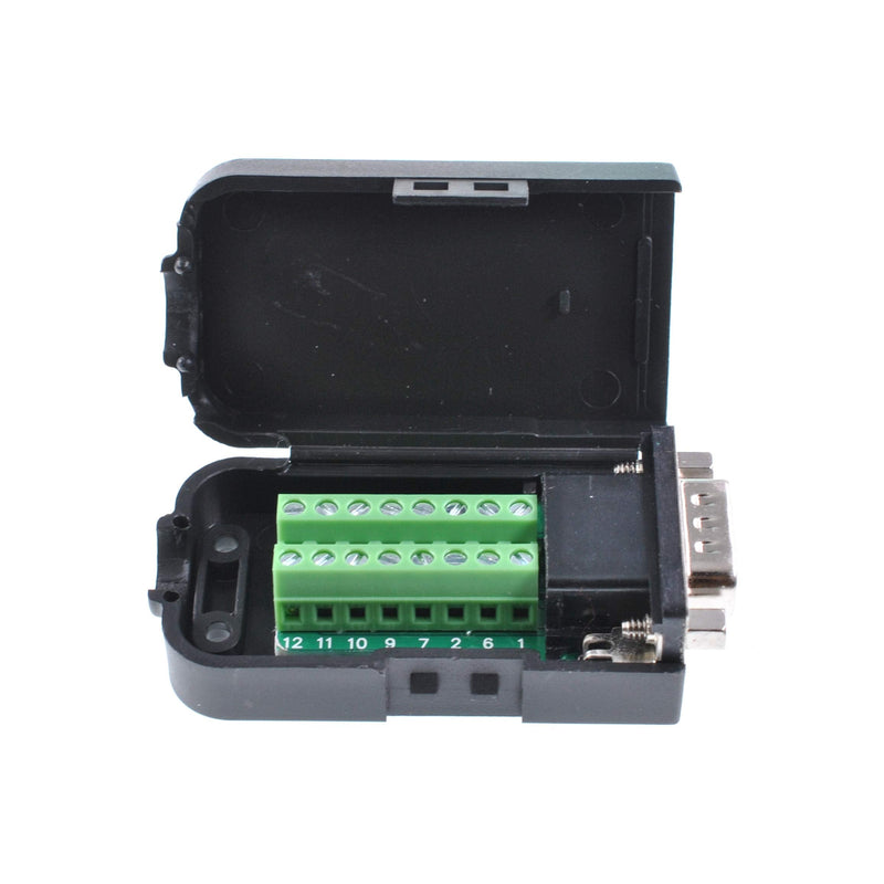 Oiyagai DB15 3+9 D-SUB VGA Male 3Row 15Pin Connector Adaptor with Nut Terminal Breakout Board Free Welding Male-Nut