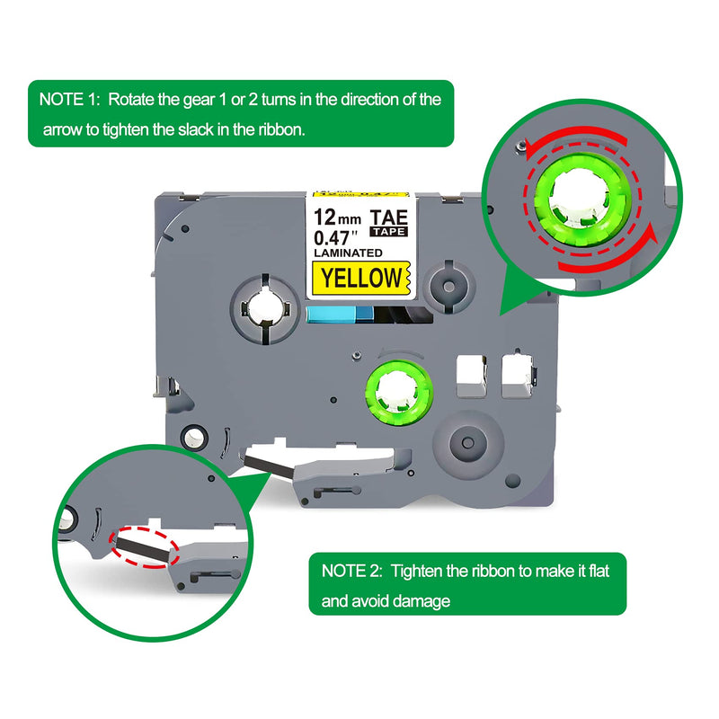 3 Pack Compatible for Brother Label Maker Tape 12mm 0.47" TZe-631 TZ-631 P Touch TZe TZ Tape, Laminated Black on Yellow Label, Work for Brother P Touch PT-D210 PT-H100 PT-D202 PT-D400 PT-1180