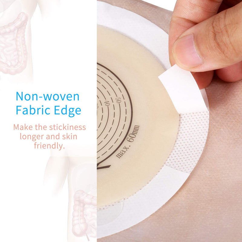 KONWEDA 20 PCS Colostomy Bags,One Piece Drainable Pouches for Ostomy Ileostomy Stoma Care, Cut-to-Fit