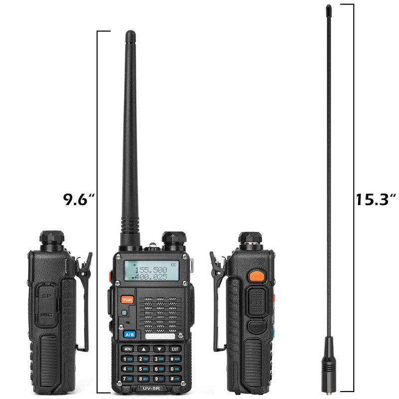 BaoFeng Ham Radio (UV-5R Pro) Walkie Talkie with 2 Rechargeable Battery, Dual-Band 2-Way Radio Handheld Walkie Talkies Complete Set with Earpiece and Programming Cable (Pack 1) 1-Pack