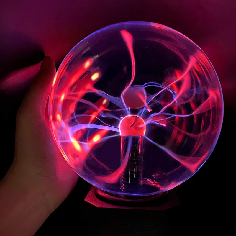 Gresus 6 Inch Magic Plasma Ball Lamp - Touch & Sound Sensitive Interactive USB Powered Plasma Lamp Nebula Sphere Globe, Science Educational Gift for Decorations/Parties/Bedroom