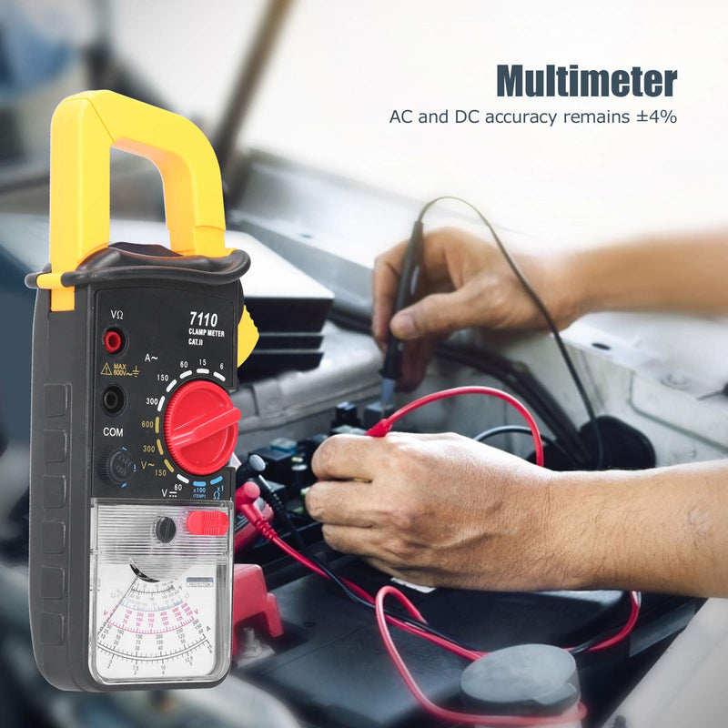Clamp Meter, Clamp Multimeter, Accurate Handheld Analog Voltage Current Tester Electrician Meter 7110, with High Measurement Accuracy, Wide Application and Quality Assurance