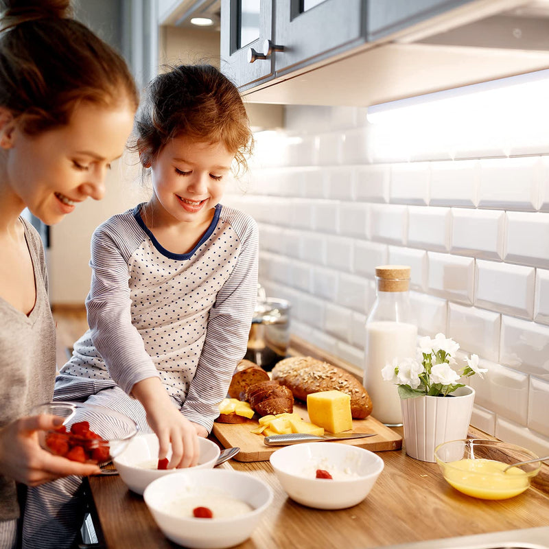 da LIGHT LED under-cabinet light kitchen 5W 31.5cm 450lm 4000k neutral white under-cabinet light strip kitchen lamp cabinet lighting super bright white for kitchen cupboard expandable with plug-in system (2 pieces) 4000k set of 2 31.5cm