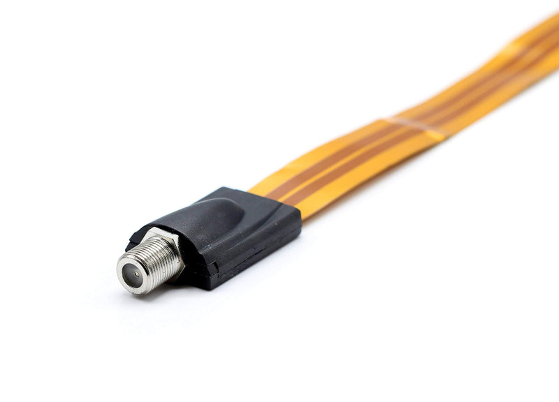 Ultra Flat, Ghost Wire, High Frequency Coaxial Flat Cable for Windows and Door - Coax Compatible with Directv, Satellite Dish, AT&T, Comcast, and Many More