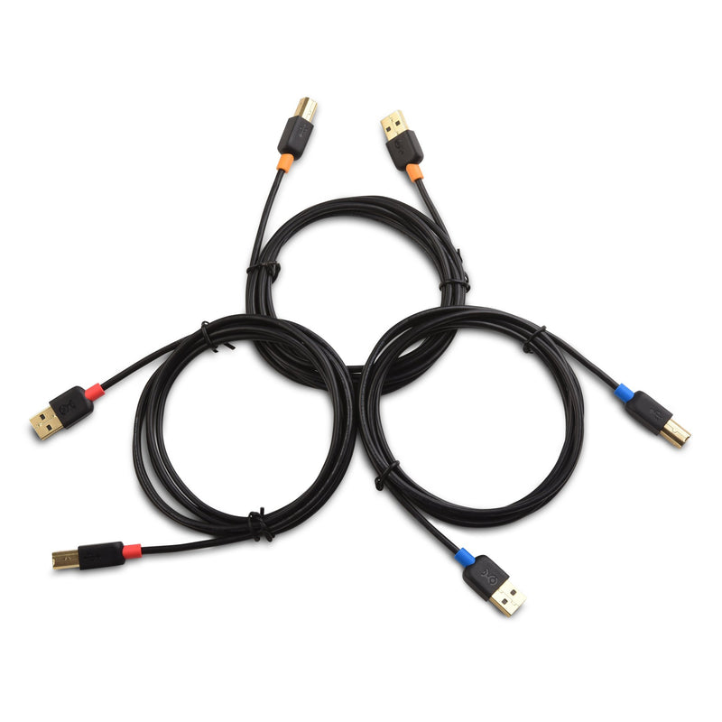 Cable Matters 3-Pack USB 2.0 A to B USB Printer Cable - 6 ft 6 Feet
