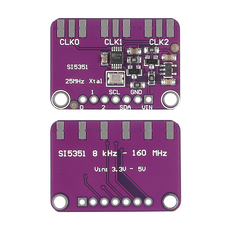 AITIAO 2Pcs Si5351 I2C IIC High Frequency Signal Generator DC 3V-5V CJMCU-5351 Si5351A Clock Generator Breakout Board 8KHz to 160MHz Square Wave Frequency Generator with Dupont Cables for Arduino